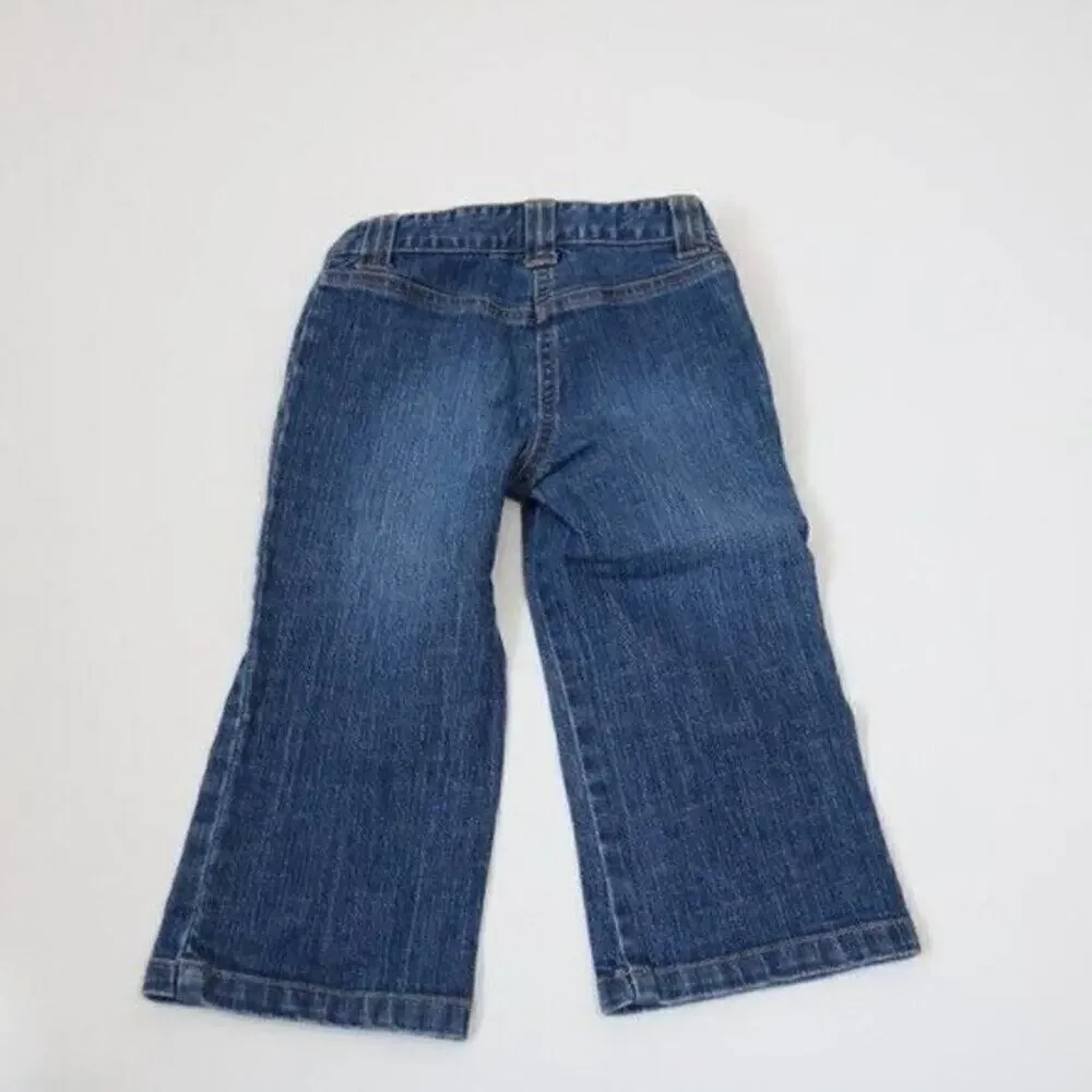 Gymboree Girls Jeans Size 4 Floral Dark Blue Denim‎